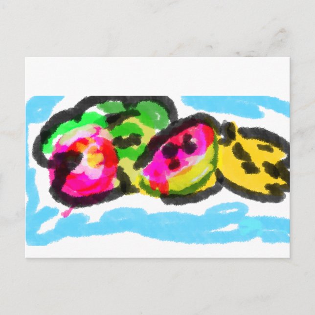 Sommerfrüchte Freude Postkarte (Vorderseite)