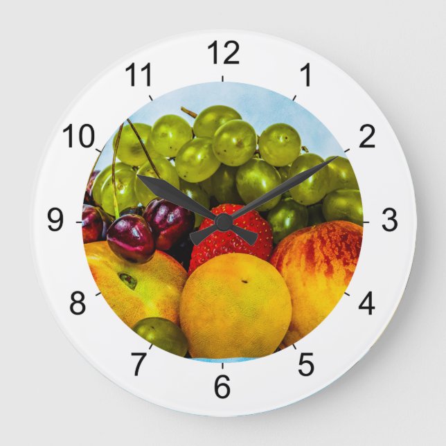 Sommerfrüchte Große Wanduhr (Vorderseite)