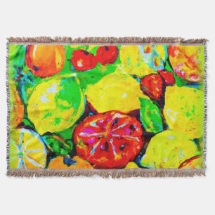 "Sommerfrüchte" Niedliche Kunst. Jetzt kaufen Decke
