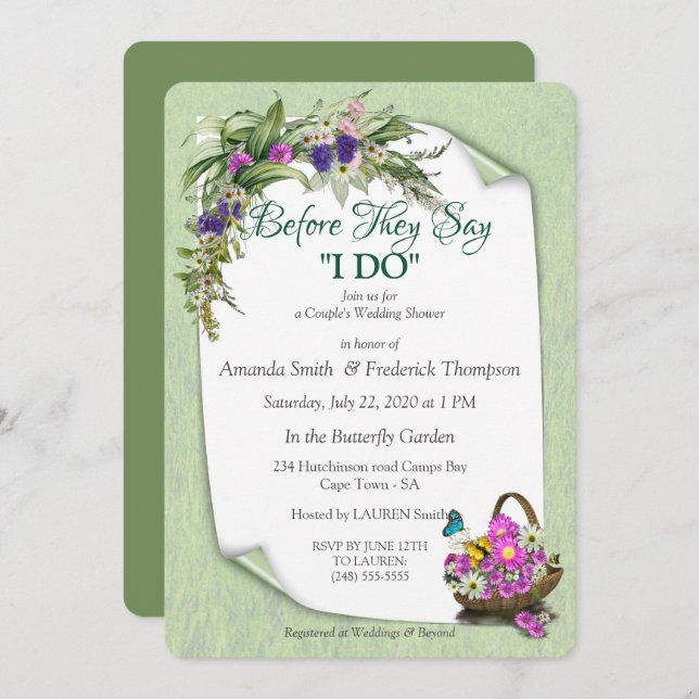 Sommerfrühlingssaison Einladung (Vorne/Hinten)