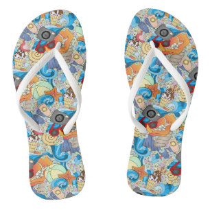 Sommerfußmuster Flip Flops
