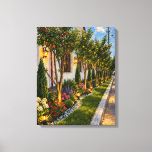 Sommergarten Gartenweg Ölmalerei Leinwand Pri