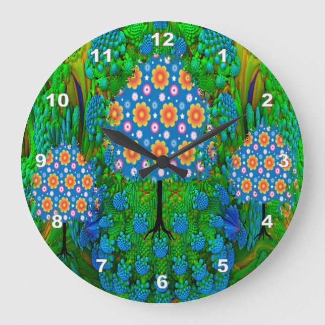 Sommergarten Große Wanduhr (Vorderseite)