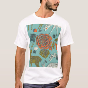 Sommergarten Hirsch Nahtlose Illustration. T-Shirt