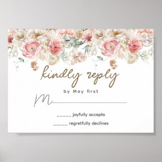 Sommergarten Hochzeit der Wasserfarben Poster