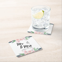 Sommergarten Hochzeit der Wasserfarben Rechteckiger Pappuntersetzer