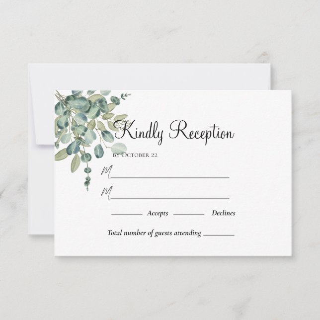 Sommergarten Hochzeit der Wasserfarben RSVP Karte (Vorderseite)