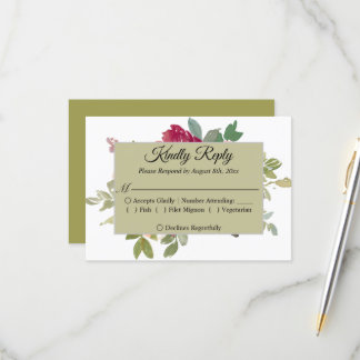 Sommergarten Hochzeit der Wasserfarben RSVP Karte