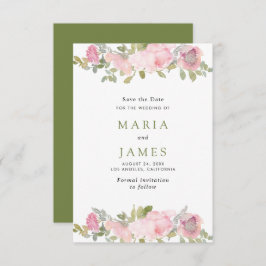 Sommergarten Hochzeit der Wasserfarben Save The Date