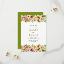 Sommergarten Hochzeit der Wasserfarben Save The Date