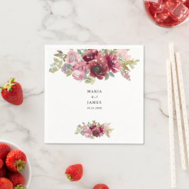 Sommergarten Hochzeit der Wasserfarben Serviette