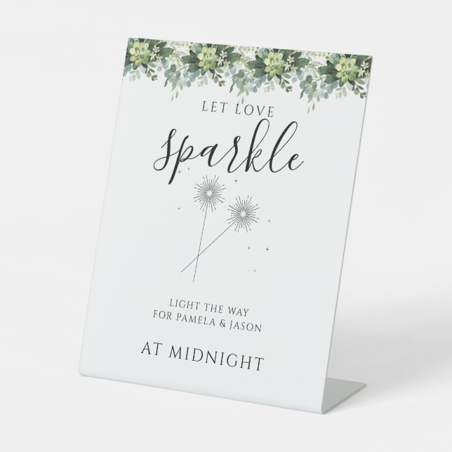 Sommergarten Hochzeit der Wasserfarben Sockelschild (Vorderseite)