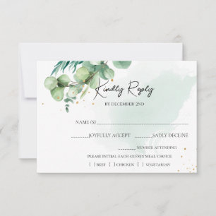 Sommergarten Hochzeit mit Blumen RSVP Karte