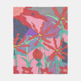 Sommergärten nachts fleecedecke