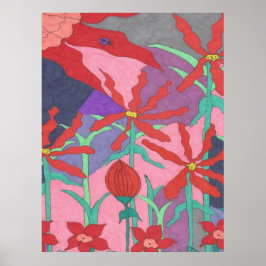 Sommergärten nachts poster