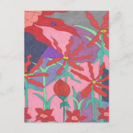 Sommergärten nachts postkarte