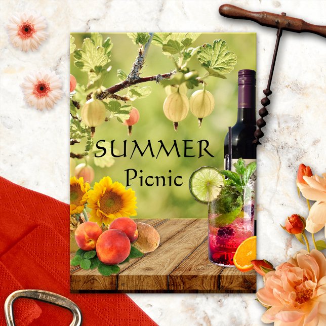 Sommergarten oder Park Picnic-Party Einladung (Von Creator hochgeladen)