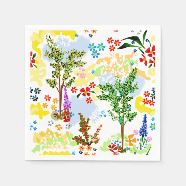 Sommergarten Serviette (Vorderseite)