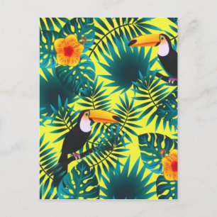 Sommergärten Tropischer Toucan Jungle Foliage Feiertagspostkarte