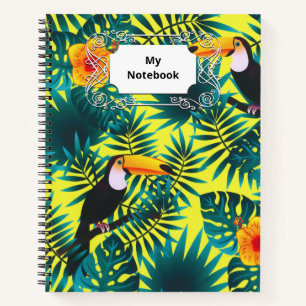 Sommergärten Tropischer Toucan Jungle Foliage Notizbuch