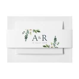 Sommergarten, weißer Blumenbauch Einladungsbanderole