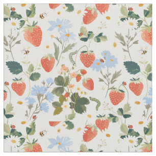 Sommergartenwanzen-Beeren-Wildblumen-Raupe Stoff