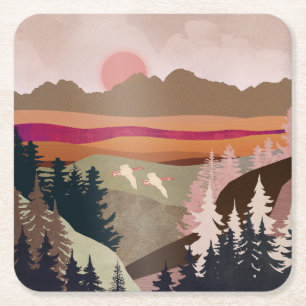 Sommergäse Rechteckiger Pappuntersetzer