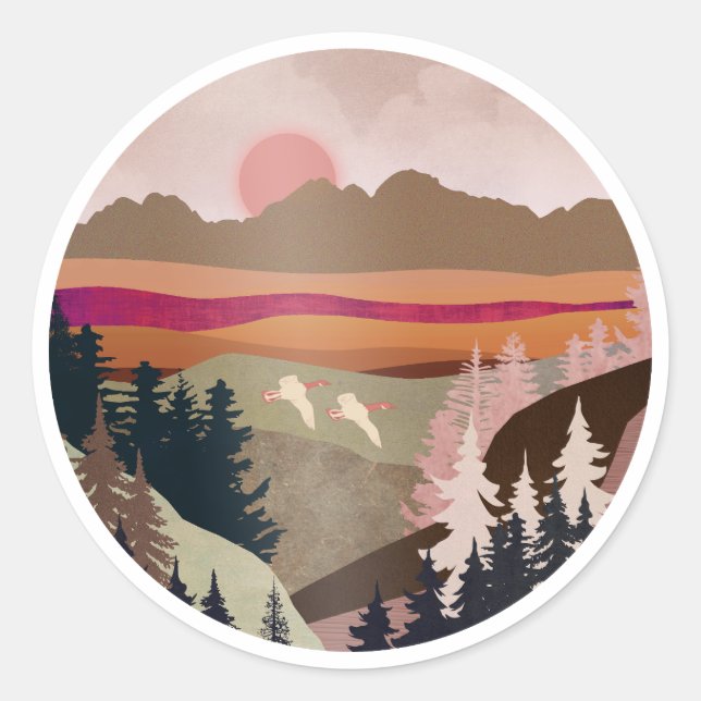 Sommergäse Runder Aufkleber (Vorderseite)