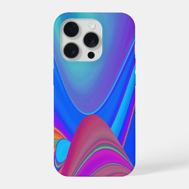 Sommergefühl , Abstrakte 3D Regenbogenkunst iPhone Hülle (Rückseite)