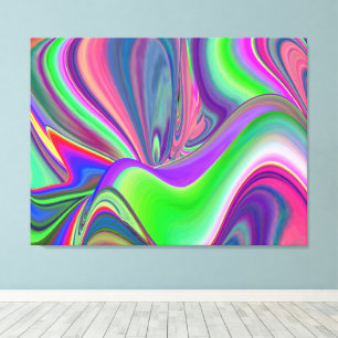 Sommergefühl , Abstrakte 3D Regenbogenkunst Leinwanddruck