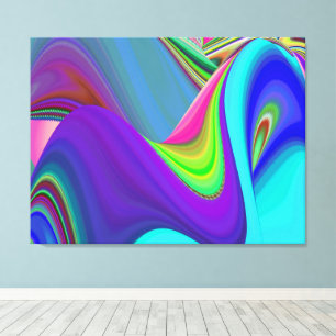Sommergefühl , Abstrakte 3D Regenbogenkunst Leinwanddruck