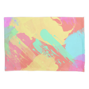 Sommergelb-orange-Pink-Korallenbürsten Kissenbezug