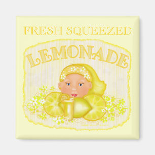 Sommergelbe Limonaden-Magnet Magnet