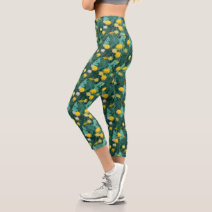 Sommergelbe Lüster Capri Leggings