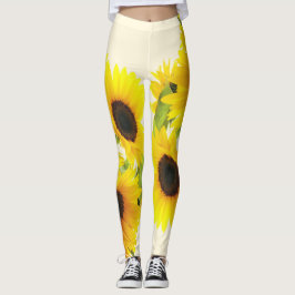 Sommergelbe Sonnenblume Leggings