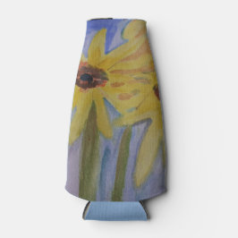 Sommergelbe Sonnenblumen Flaschenkühler