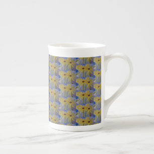 Sommergelbe Sonnenblumen Knochen-China Tasse