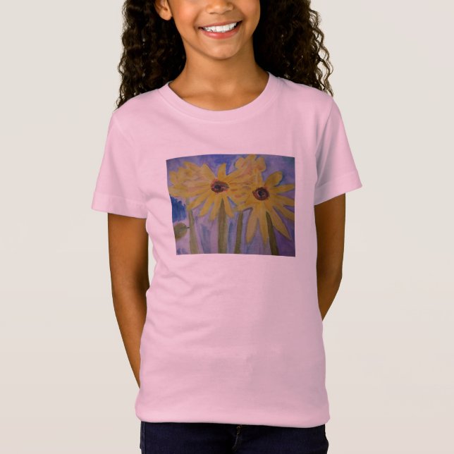 Sommergelbe Sonnenblumen T-Shirt (Vorderseite)