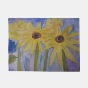 Sommergelbe Sonnenblumen Türmatte