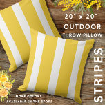 Sommergelbe und weiße Streifen Kissen<br><div class="desc">Das angesagte,  gelb gestreifte Kopfkissen verleiht Ihrem Sommergartendekor Farbe und Stil.</div>
