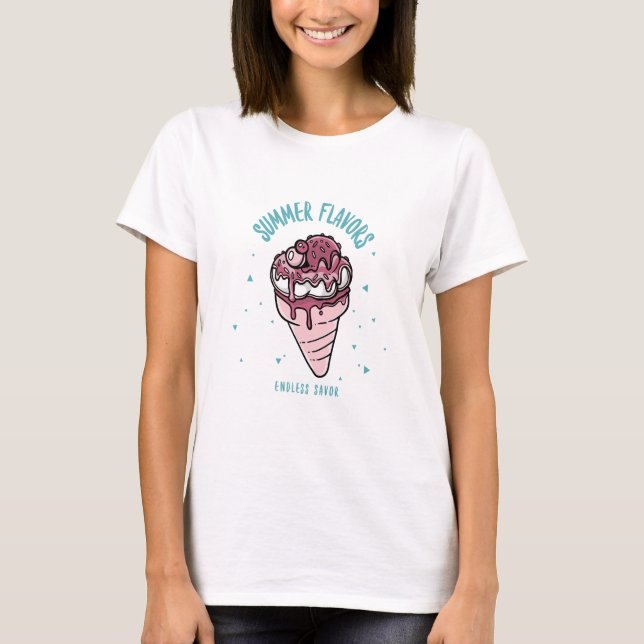 Sommergeschmack Tropfeis T-Shirt (Vorderseite)