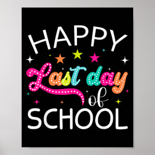 Sommerglück letzter Schultag für Kinder Mädchen Poster