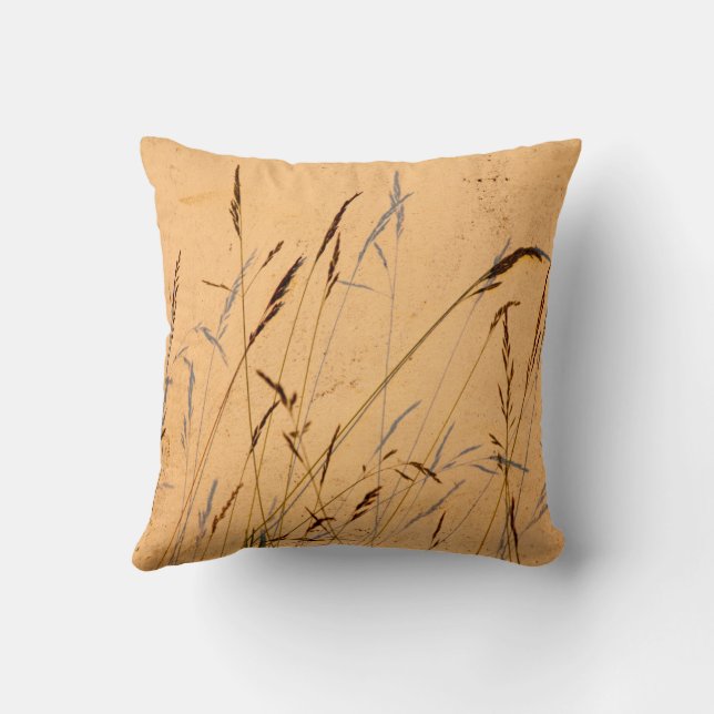 Sommergräser und Schatten Postkartenverpackung Acr Kissen (Rückseite)