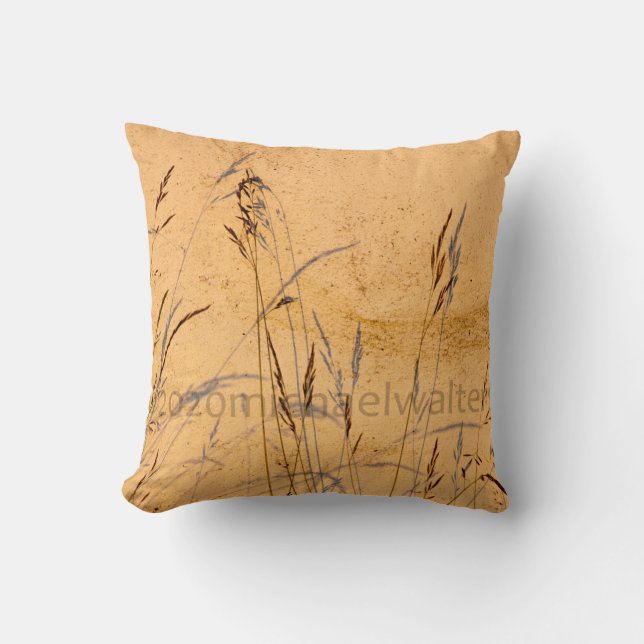 Sommergräser und Schatten Postkartenverpackung Acr Kissen (Vorderseite)