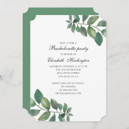 Sommergrüner Garten. Junggeselinnen-Abschied Einladung