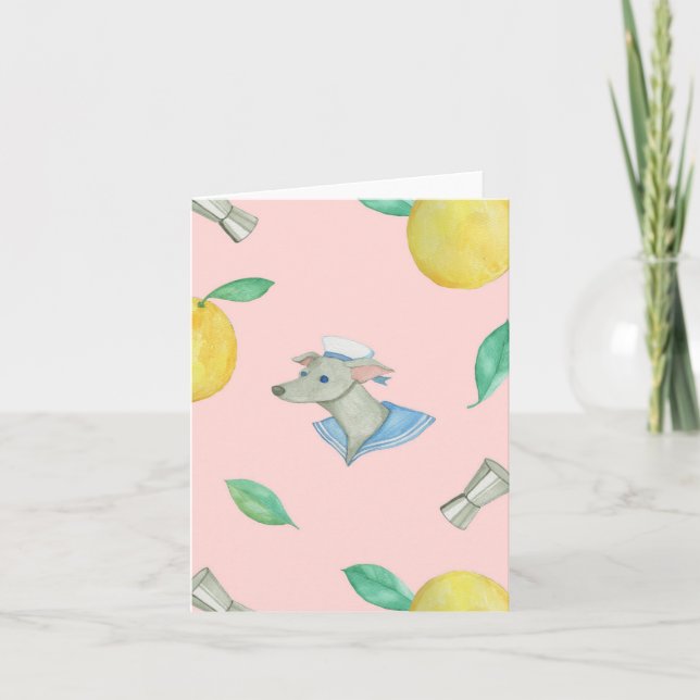 Sommergrusskarte für salzigen Hund Karte (Vorderseite)