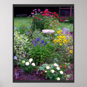 Sommerhaus-Garten-Fotodruck Poster