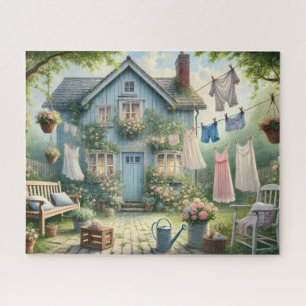 Sommerhaus-Garten Vintage Whimsical Waschtag Puzzle