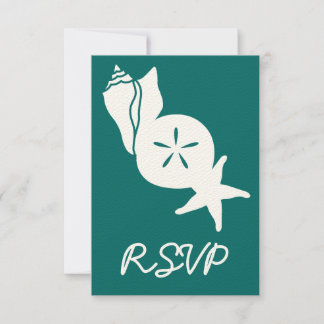 Sommerhäuschen in Aquamariner RSVP-Karte RSVP Karte