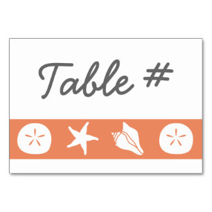 Sommerhäuschen in der Korallentischkarte Tischnummer